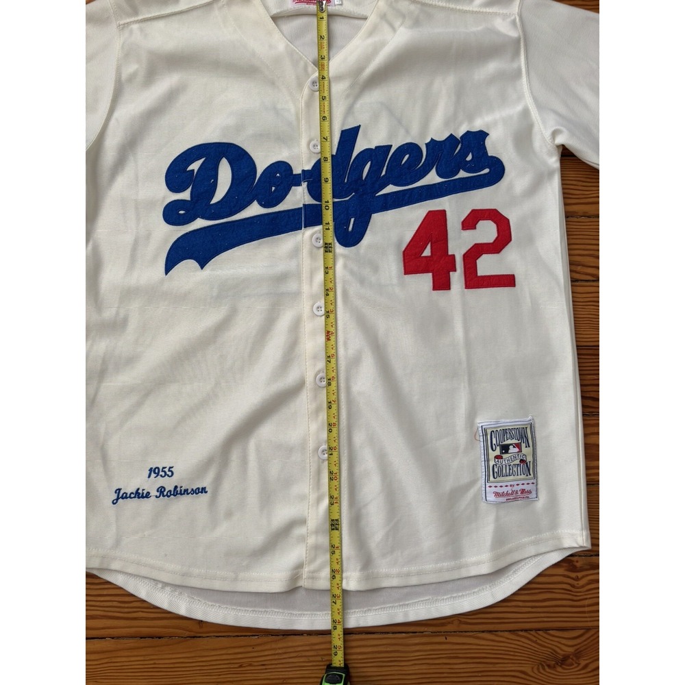 Mitchell‎ & Ness Cooperstown 1955 LA Dodgers Jackie Robinson Jersey Men 48 - Picture 6 of 7